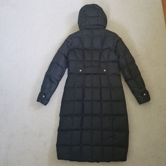 Land's End Womens Black Winter Hooded Down Knee Length Jacket Size XS 2-4 - Picture 5 of 13